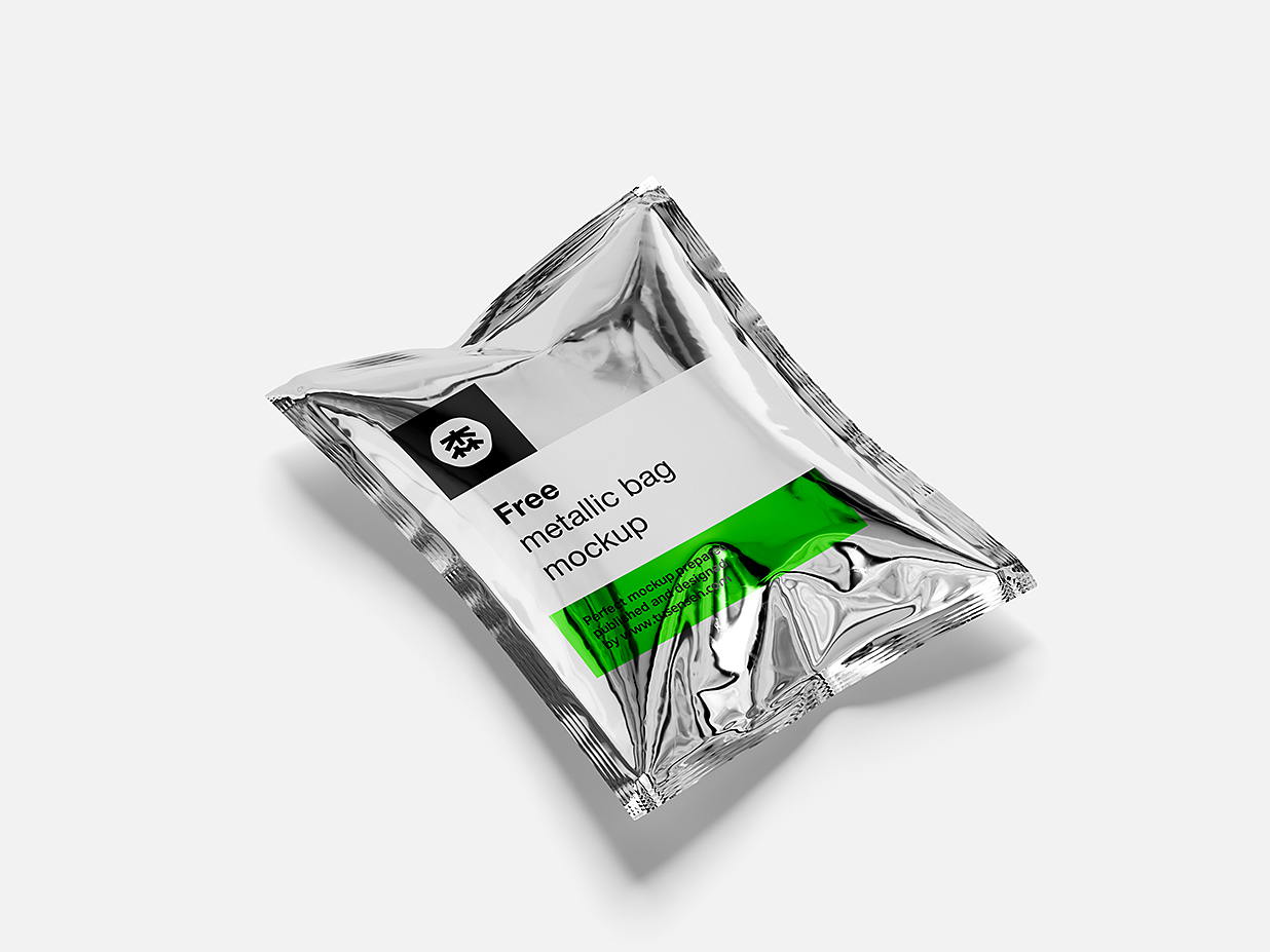 零食袋膨化食品袋真空袋包装样机mockup3组插图1