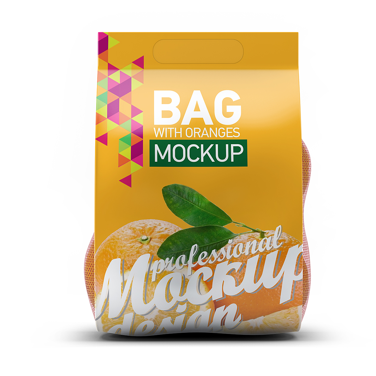 水果手提袋包装袋礼品袋样机mockup6组插图1