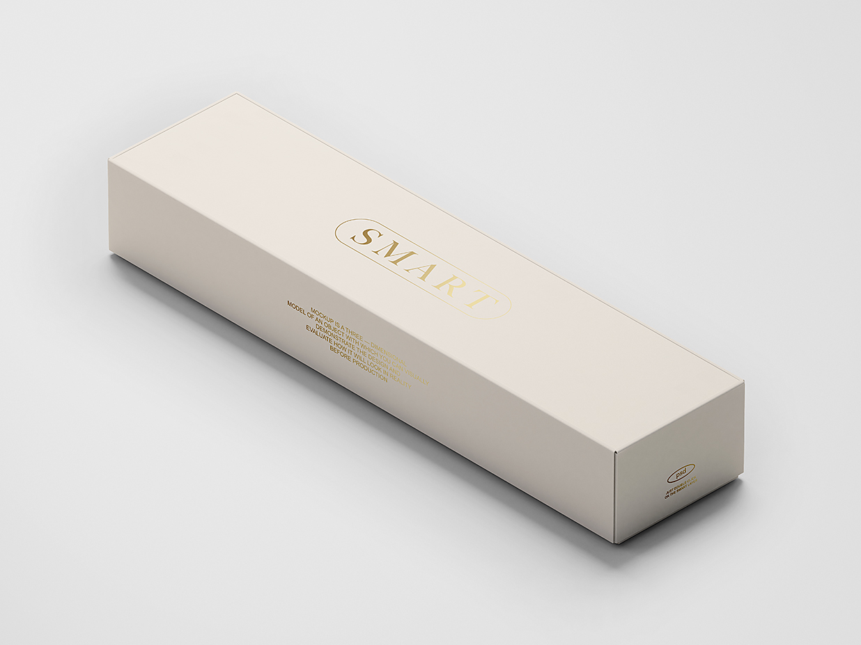 长条巧克力礼盒包装样机mockup3组插图1