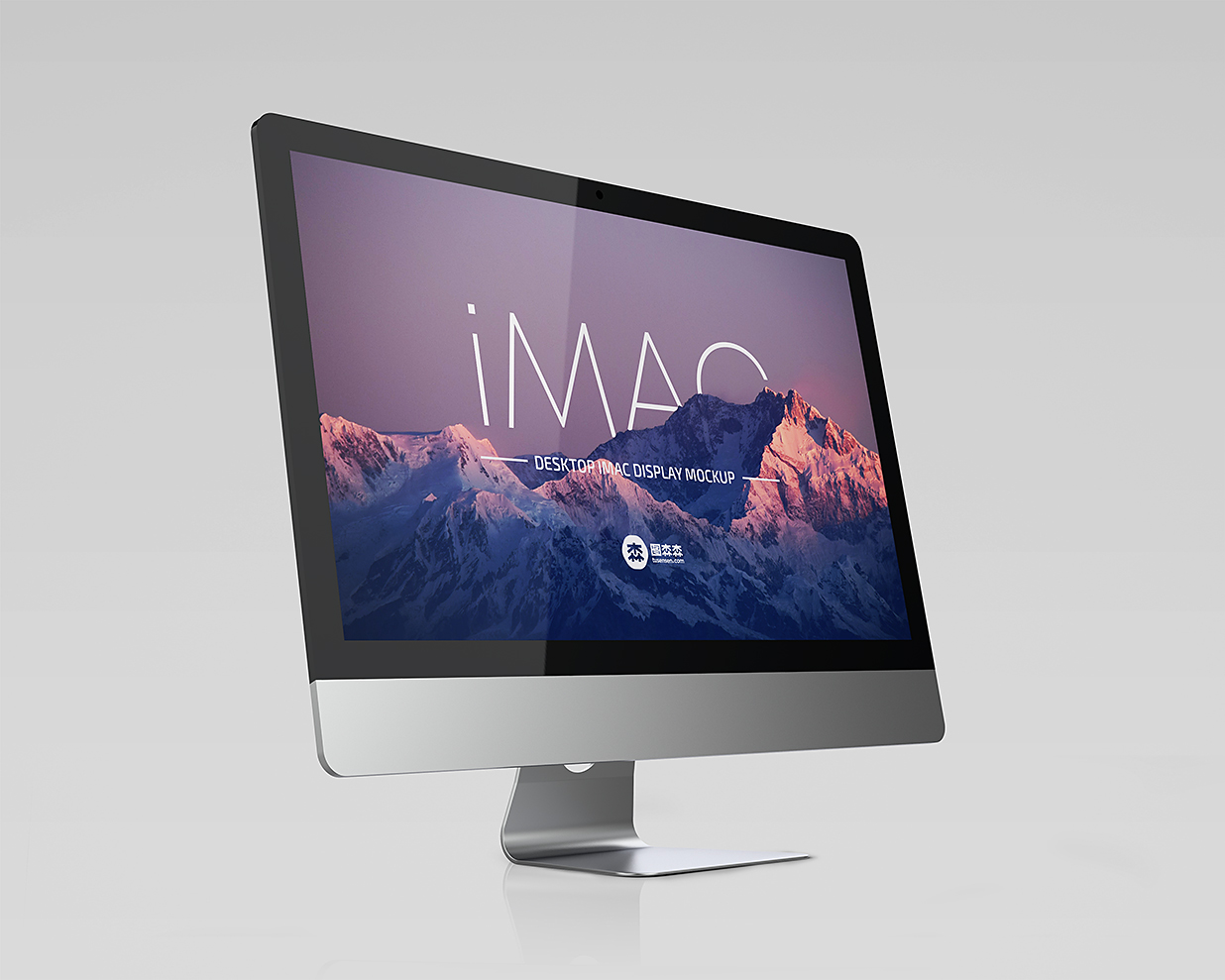 不同角度的iMac样机mockup2组插图1