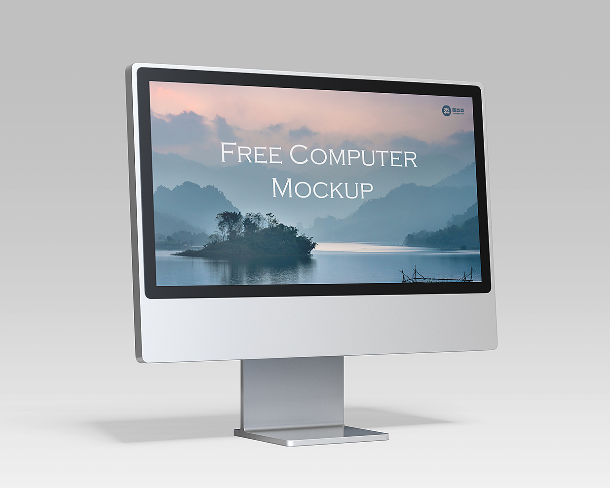 不同角度的iMac显示器样机mockup3组插图1