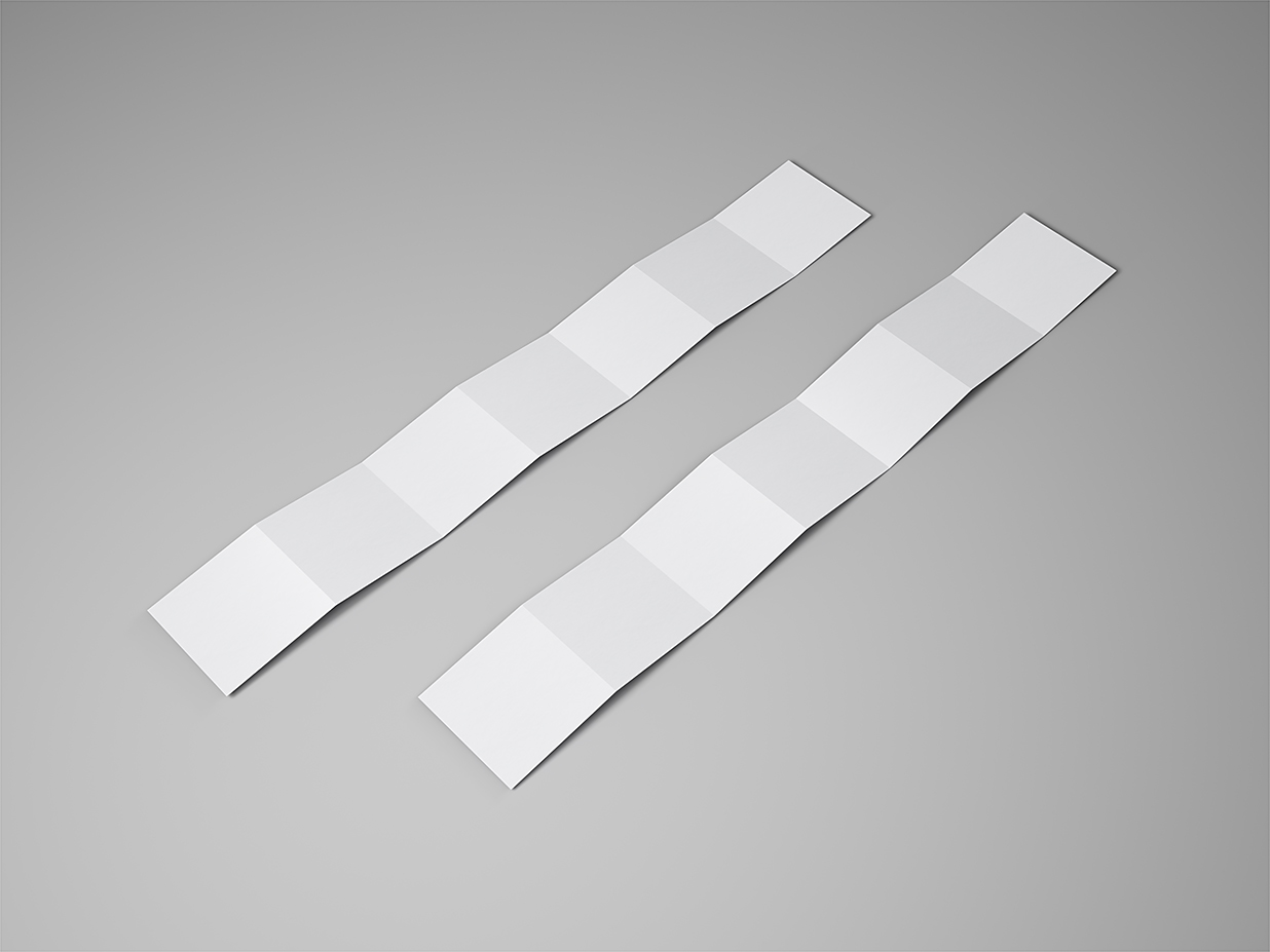 方形折页七折页样机mockup3组插图1
