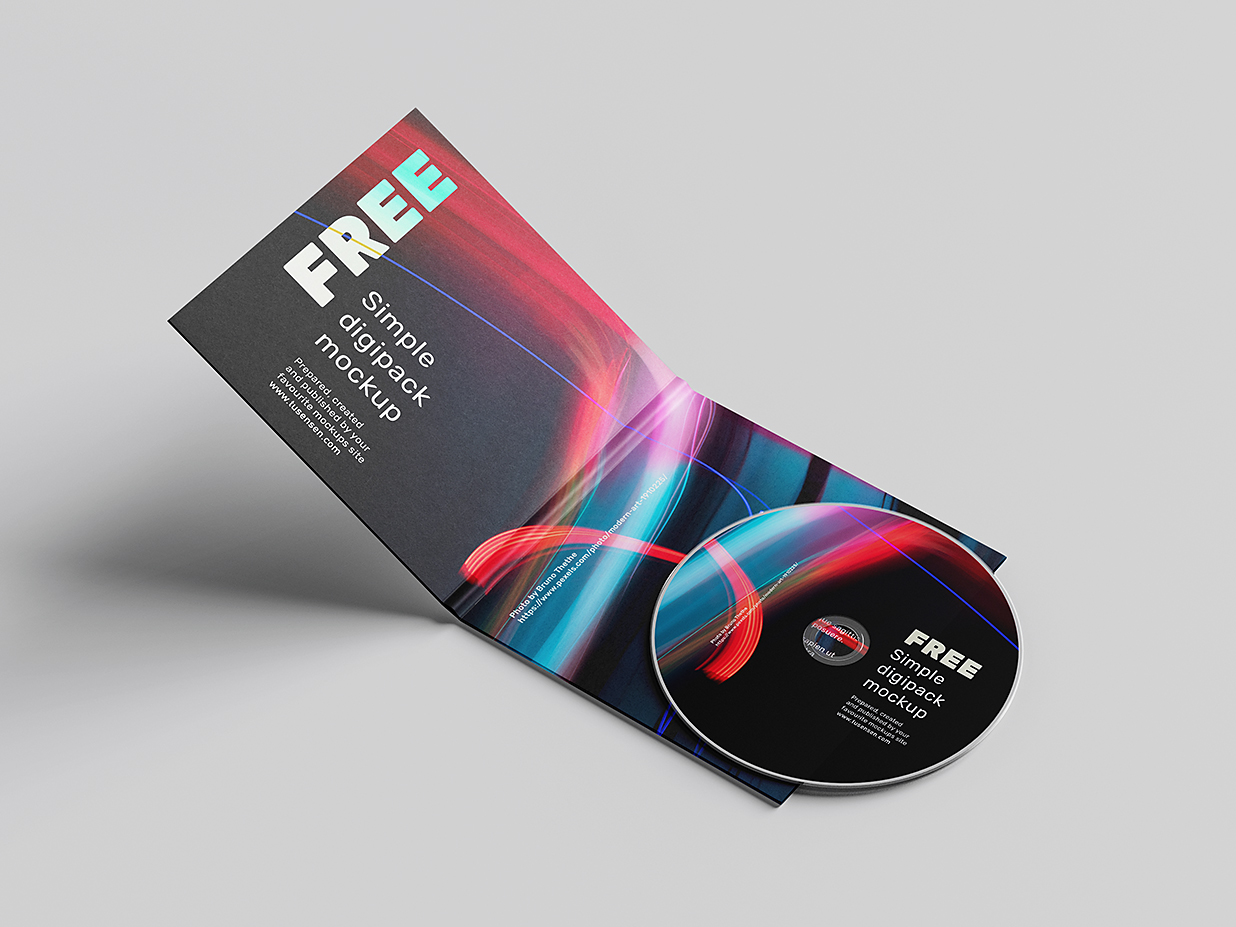 精致的CD光盘样机mockup5组插图1