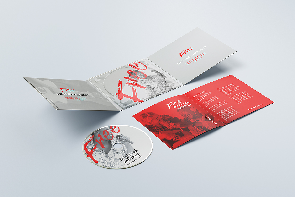 优雅的CD光盘样机mockup6组插图1
