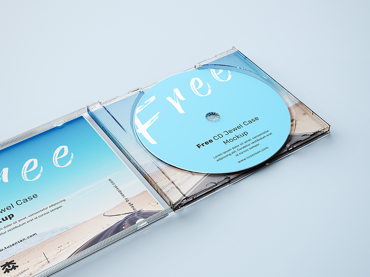 精致的CD光盘样机mockup5组插图1