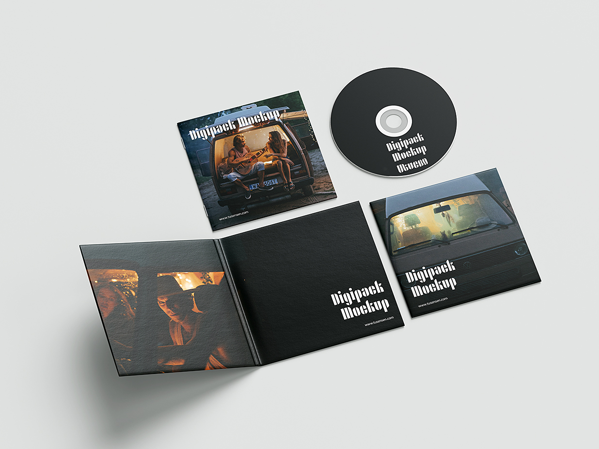 高质感CD光盘样机mockup5组插图1