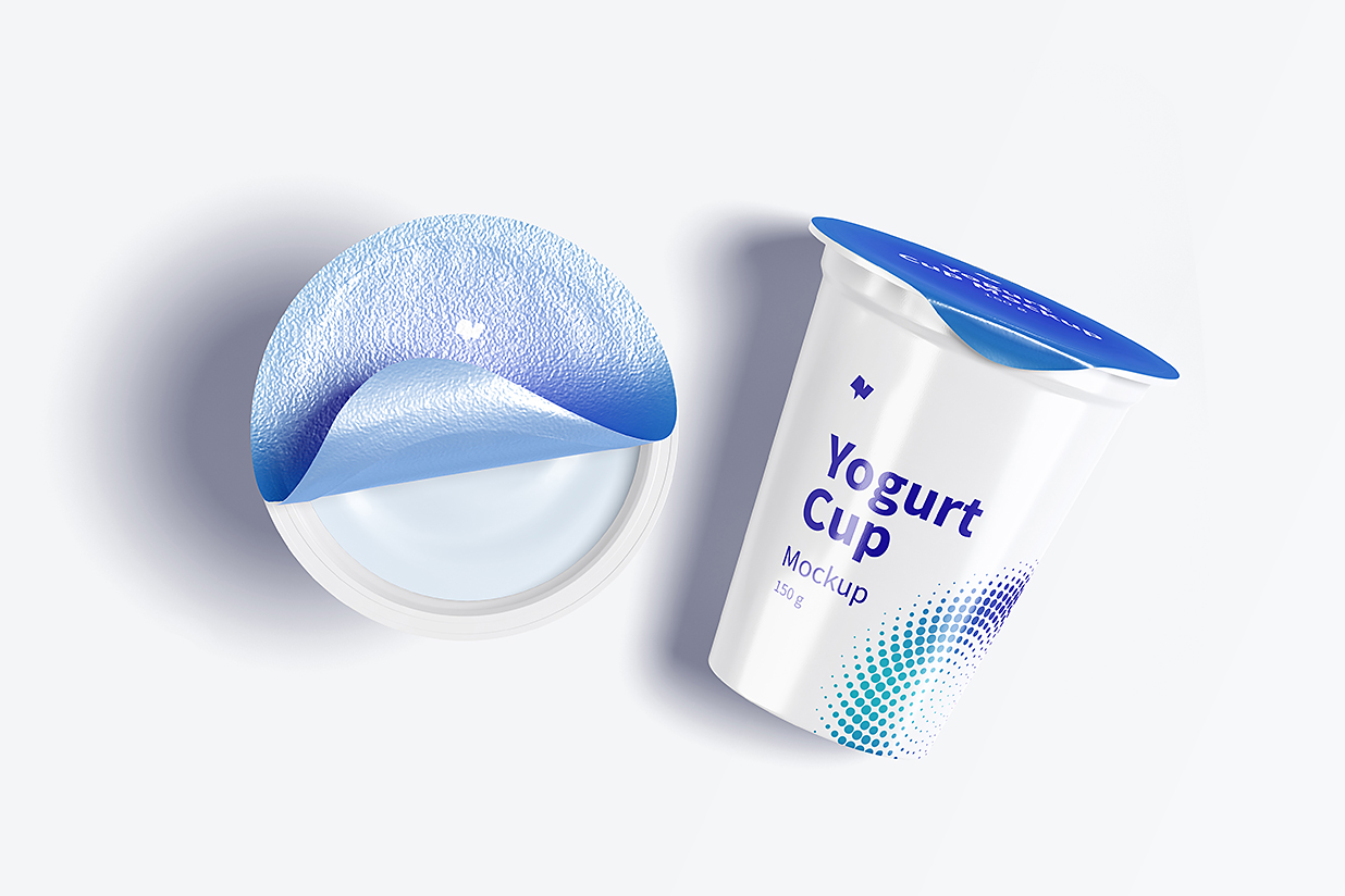 酸奶杯包装样机mockup5组插图1