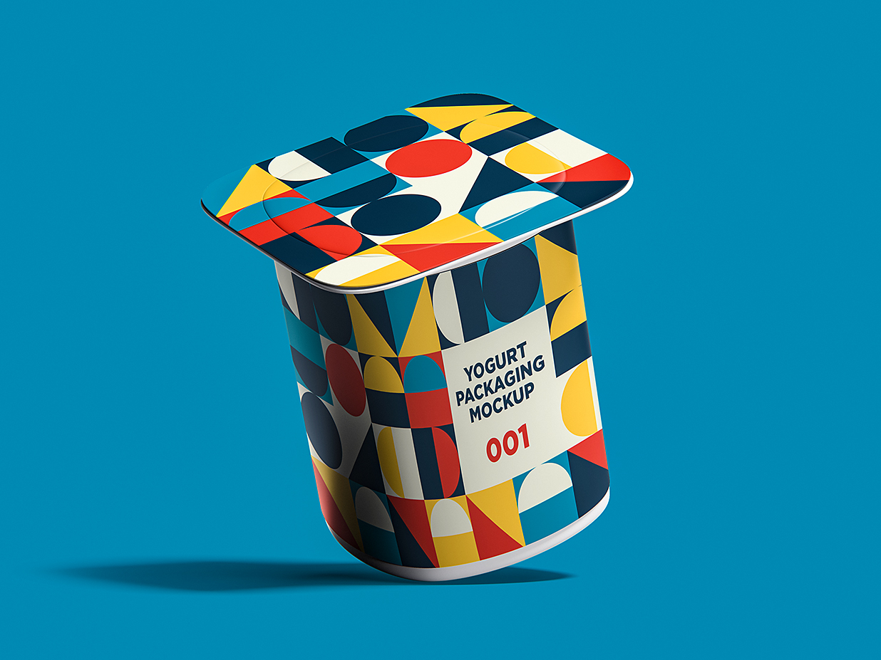 酸奶杯包装样机mockup3组插图2