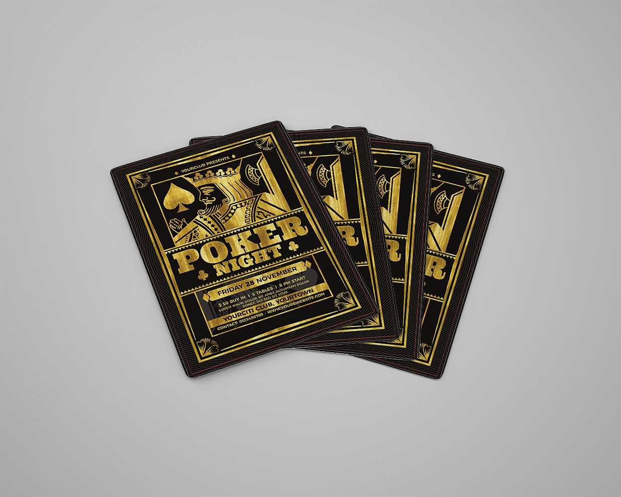 扑克牌塔罗牌卡牌样机 mockup4组插图2