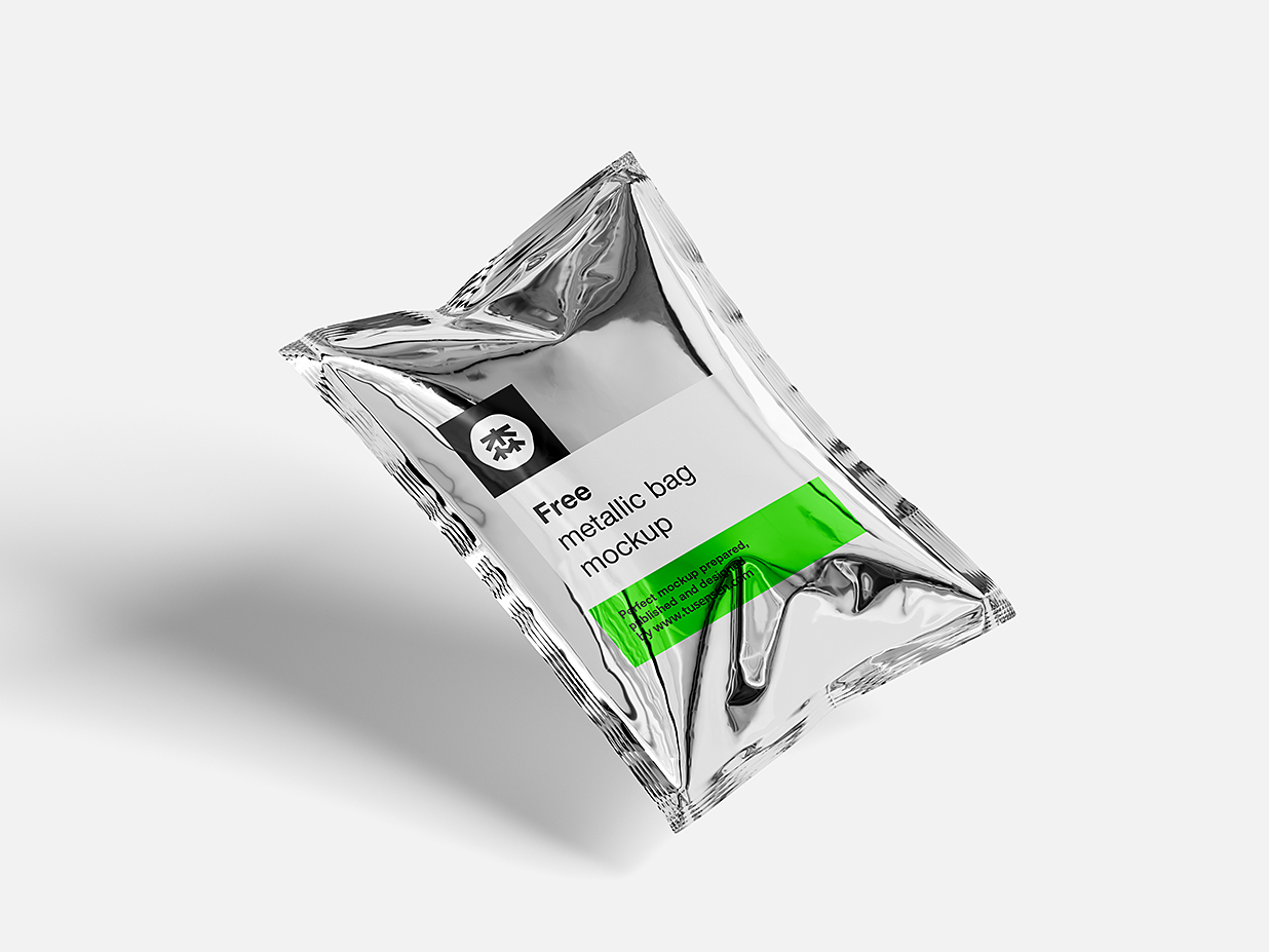 零食袋膨化食品袋真空袋包装样机mockup3组插图2