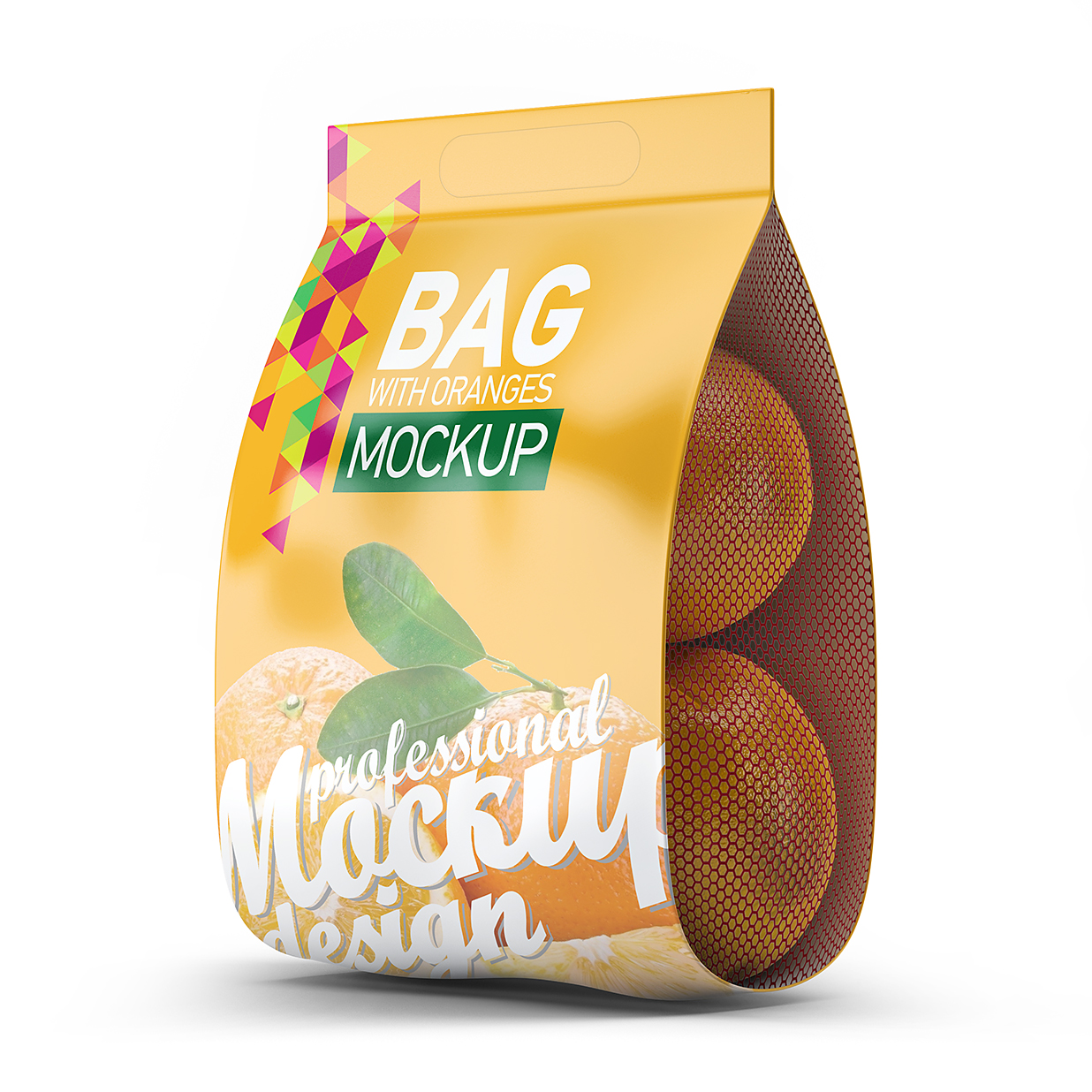 水果手提袋包装袋礼品袋样机mockup6组插图2