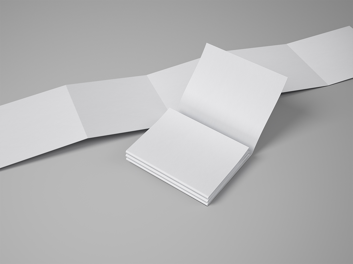 方形折页七折页样机mockup3组插图2