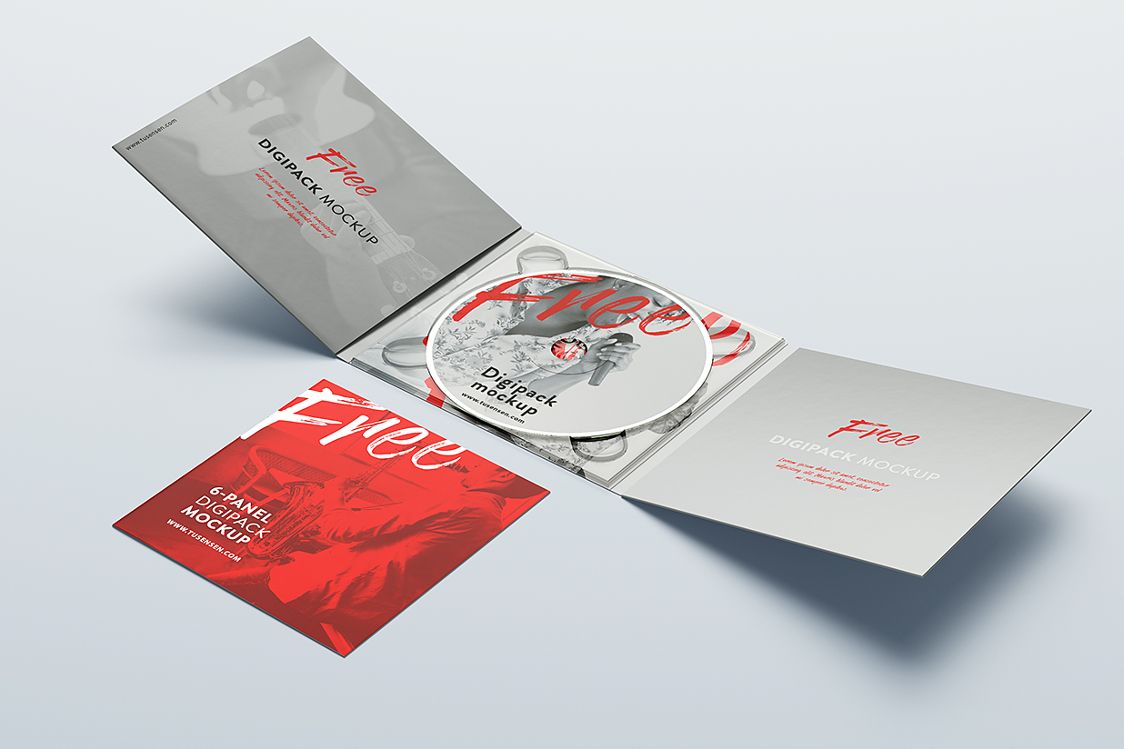 优雅的CD光盘样机mockup6组插图2