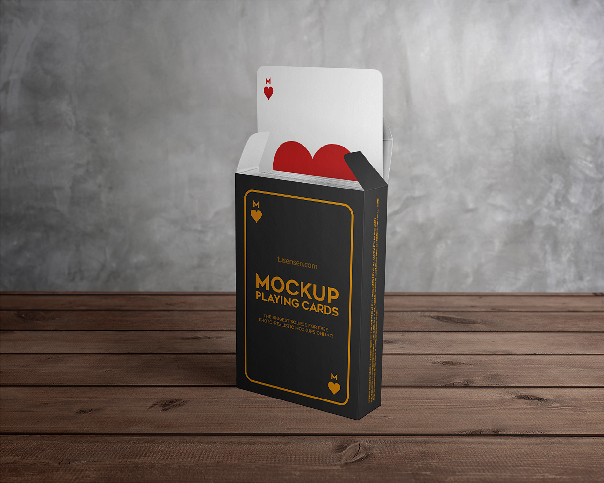 放在木质地板上的扑克牌样机 mockup3组插图2