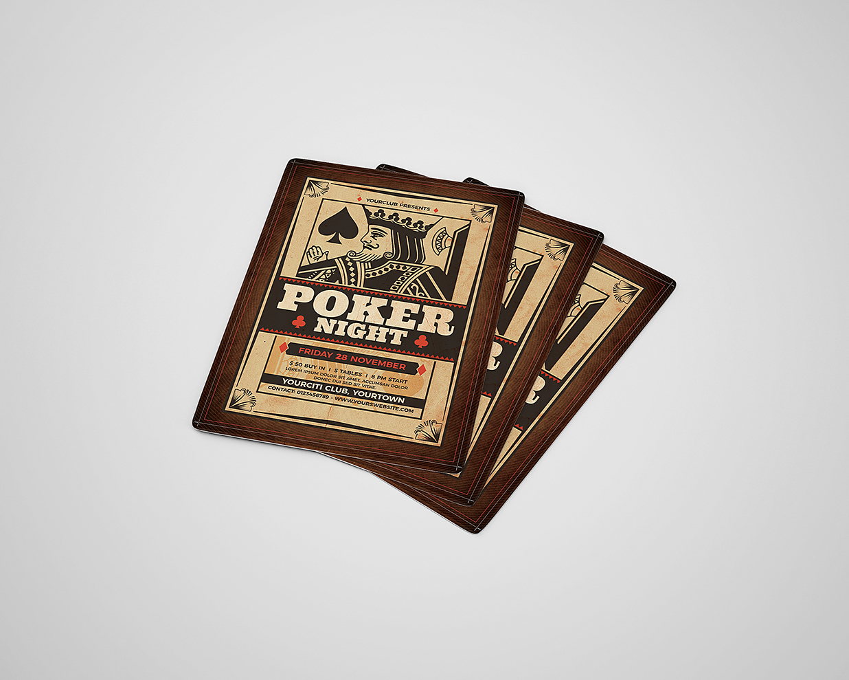 扑克牌塔罗牌卡牌样机 mockup4组插图2