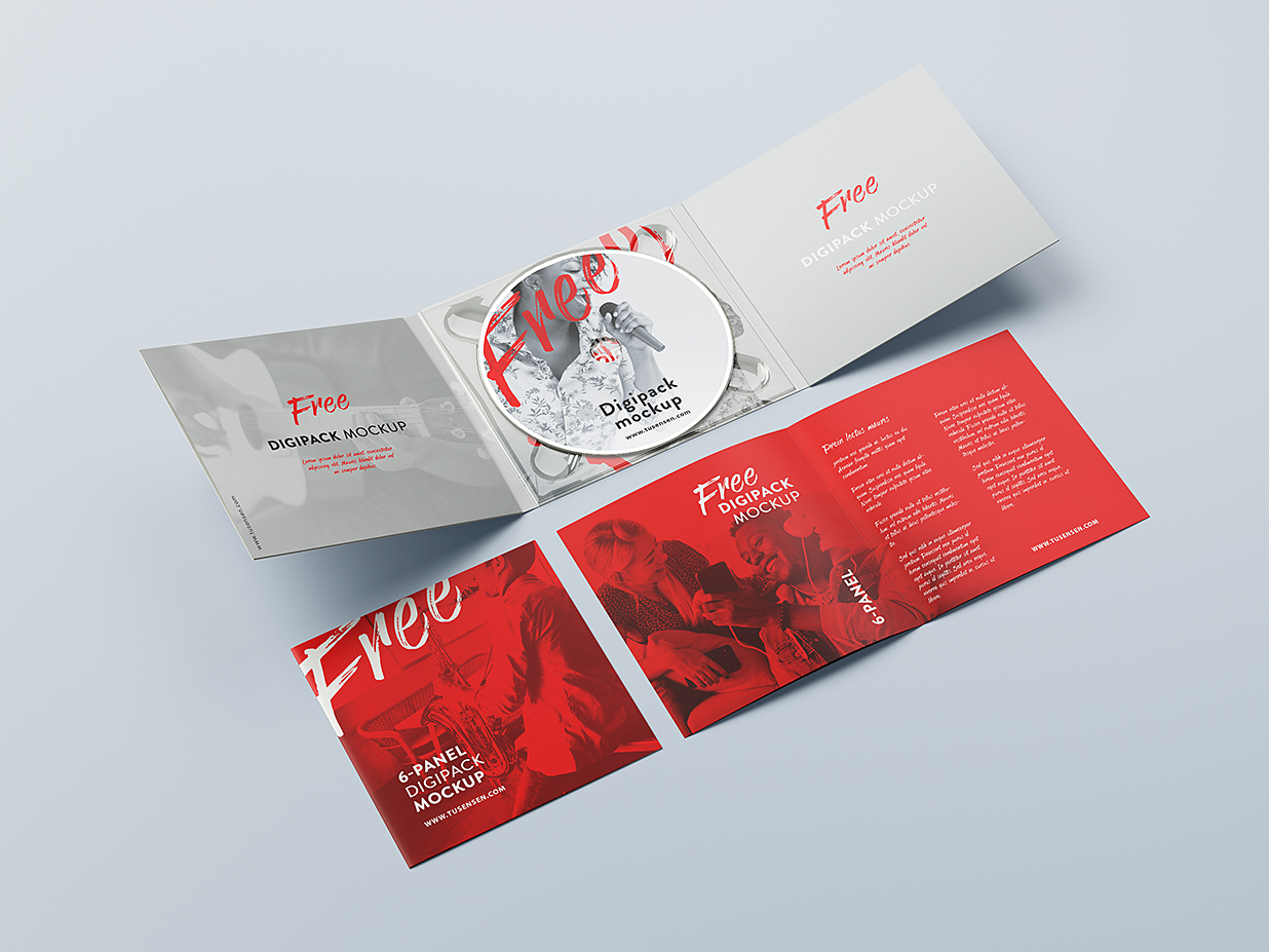 优雅的CD光盘样机mockup6组插图3