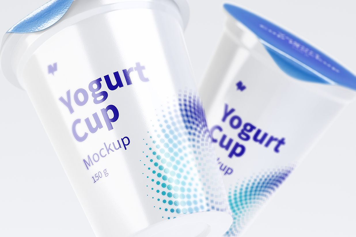 酸奶杯包装样机mockup5组插图3