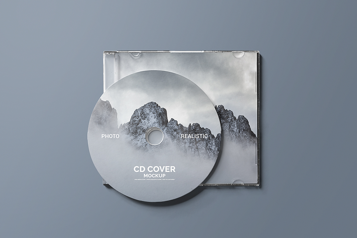 CD光盘封面样机mockup4组插图3