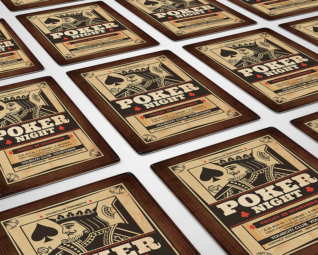 扑克牌塔罗牌卡牌样机 mockup4组插图3