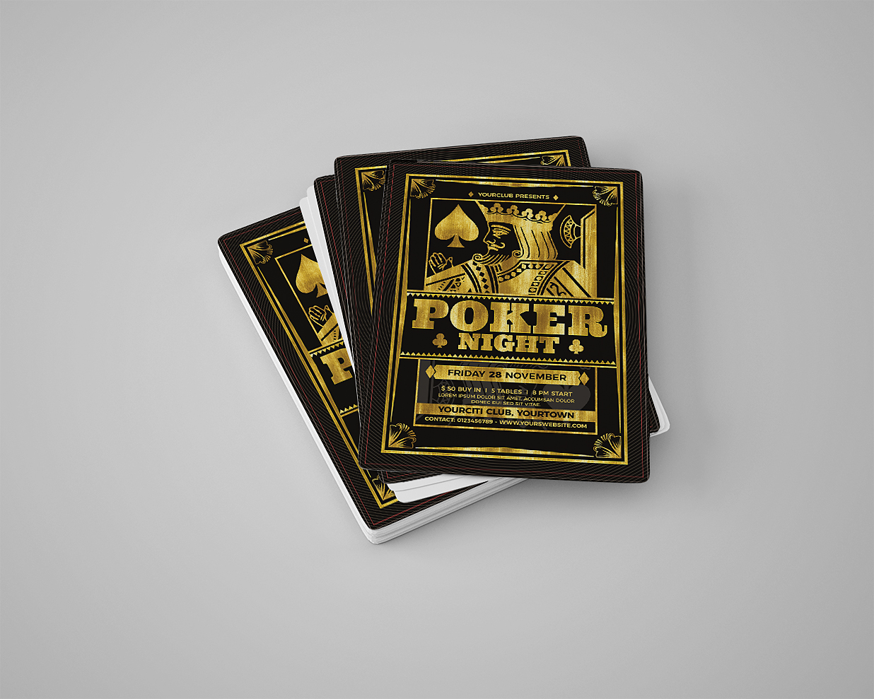 扑克牌塔罗牌卡牌样机 mockup4组插图3