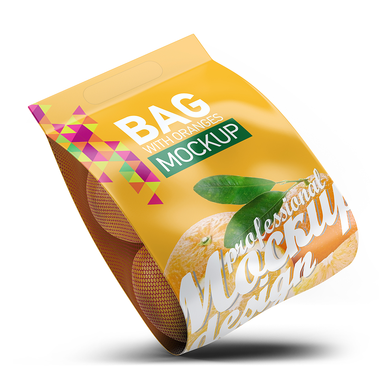 水果手提袋包装袋礼品袋样机mockup6组插图3