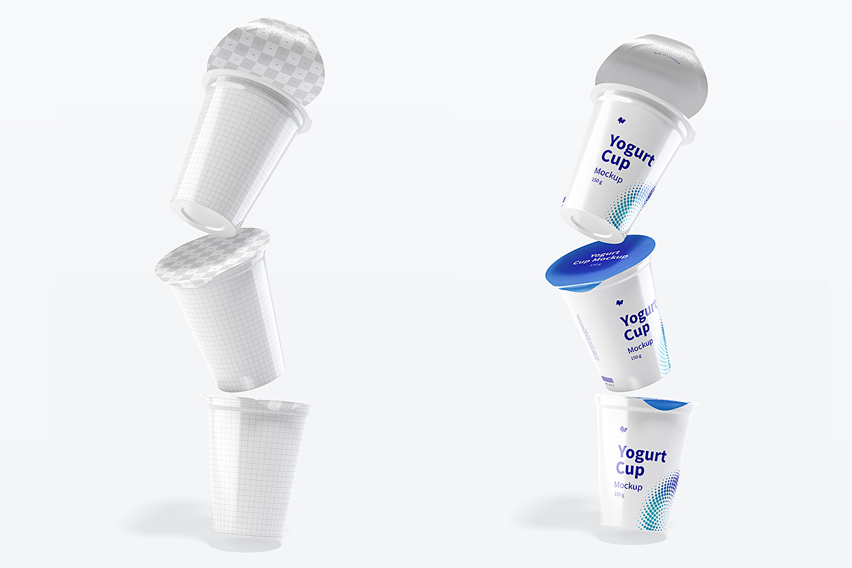 酸奶杯包装样机mockup5组插图4