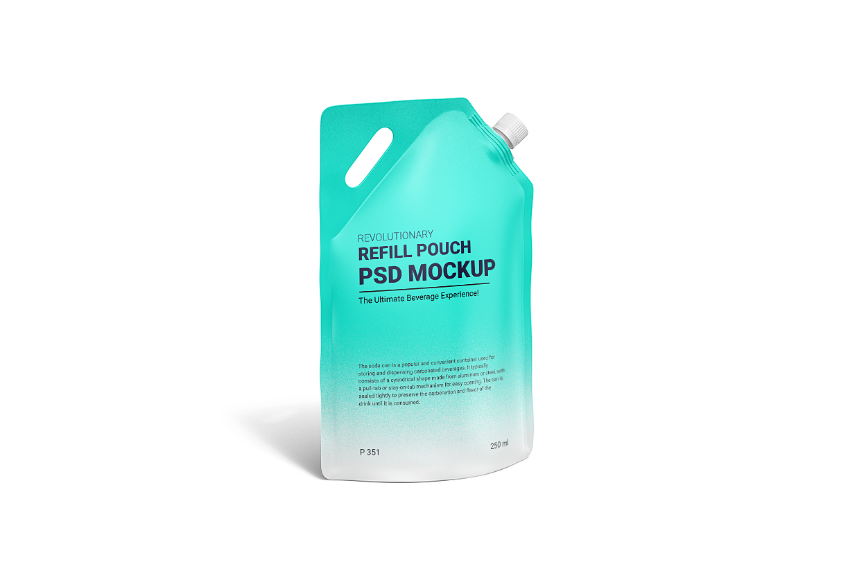 高质感斜口吸嘴袋自立袋包装样机 mockup16组插图5