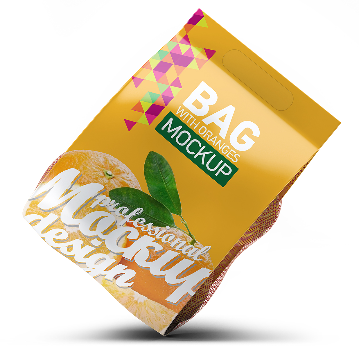 水果手提袋包装袋礼品袋样机mockup6组插图5