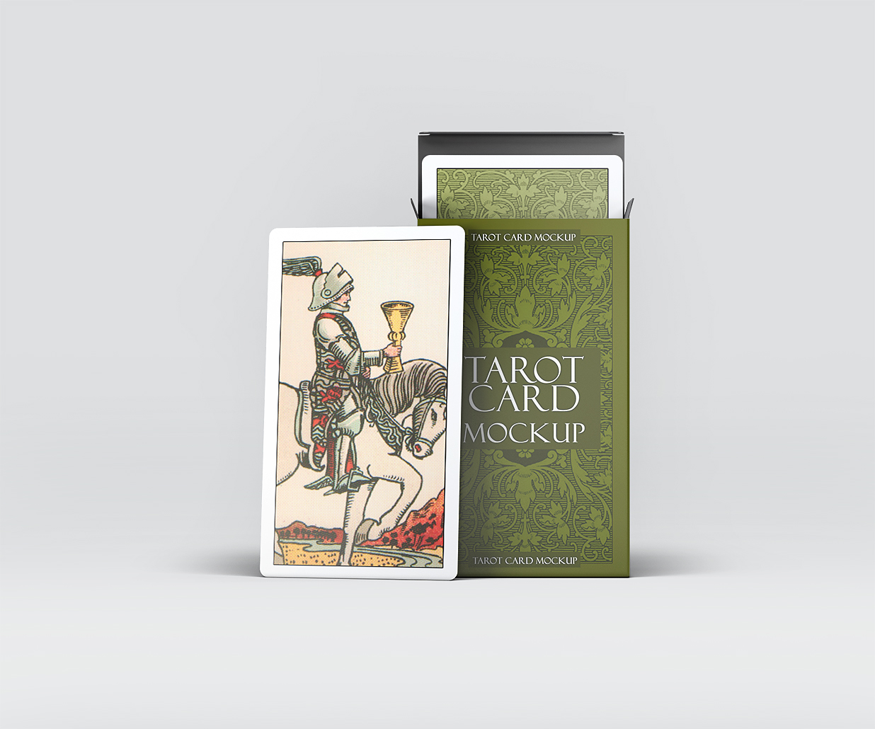 带包装盒的塔罗牌卡牌样机 mockup8组插图7