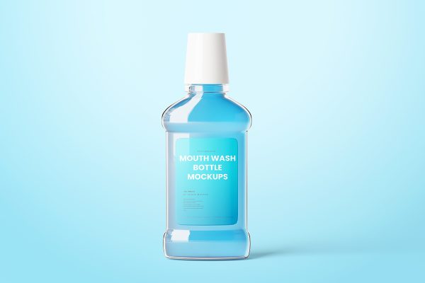 高质感漱口水瓶包装样机mockup7组