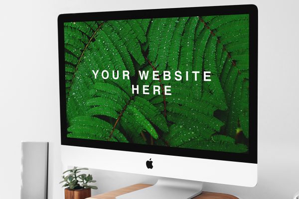 带支架的iMac样机mockup