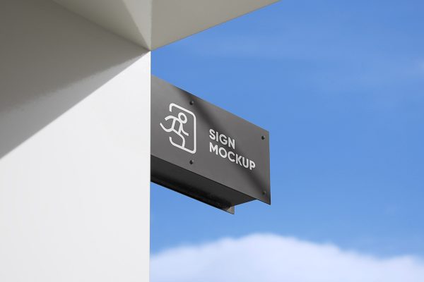 安全出口紧急疏散指示牌导视标识样机mockup