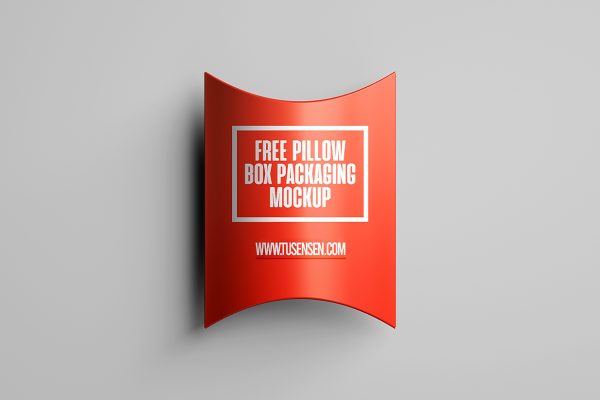 牛皮纸枕头盒包装盒纸盒样机mockup