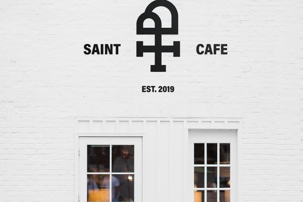 极简风店铺门头招牌样机mockup