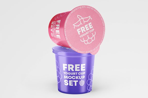 酸奶杯包装样机mockup2组