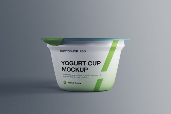 高质感酸奶杯包装样机mockup