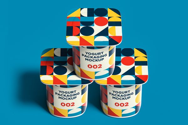 酸奶杯包装样机mockup3组