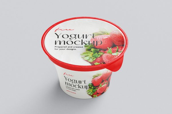 高质感酸奶杯包装样机mockup3组