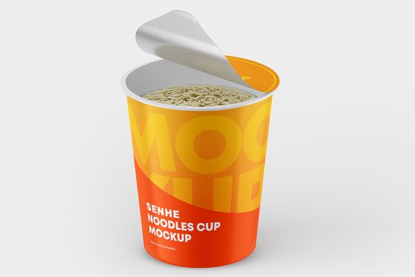 速食桶方便面泡面包装样机mockup3组