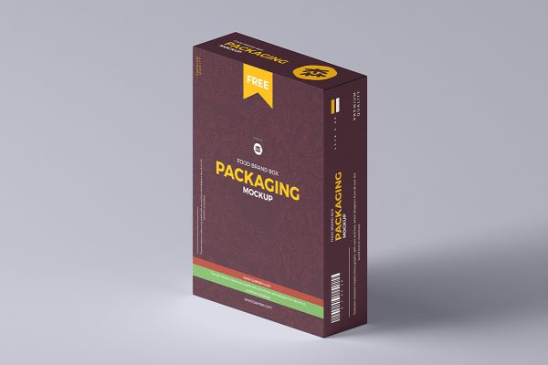 长方形食品包装盒纸盒礼盒样机mockup