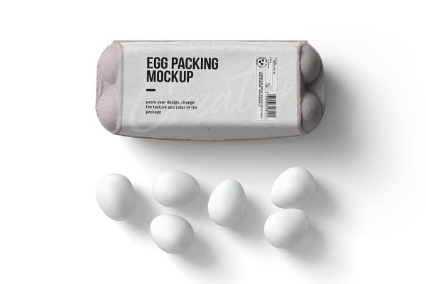 鸡蛋纸浆托包装样机mockup