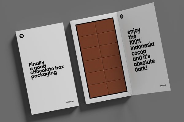 食品包装盒巧克力盒纸盒样机mockup