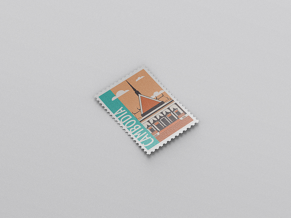 经典复古邮票样机mockup10组插图