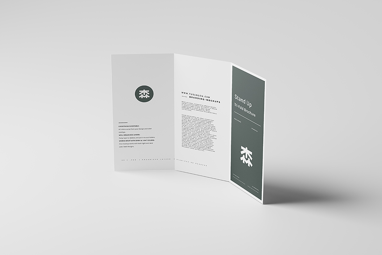 高质感三折页样机mockup5组插图2
