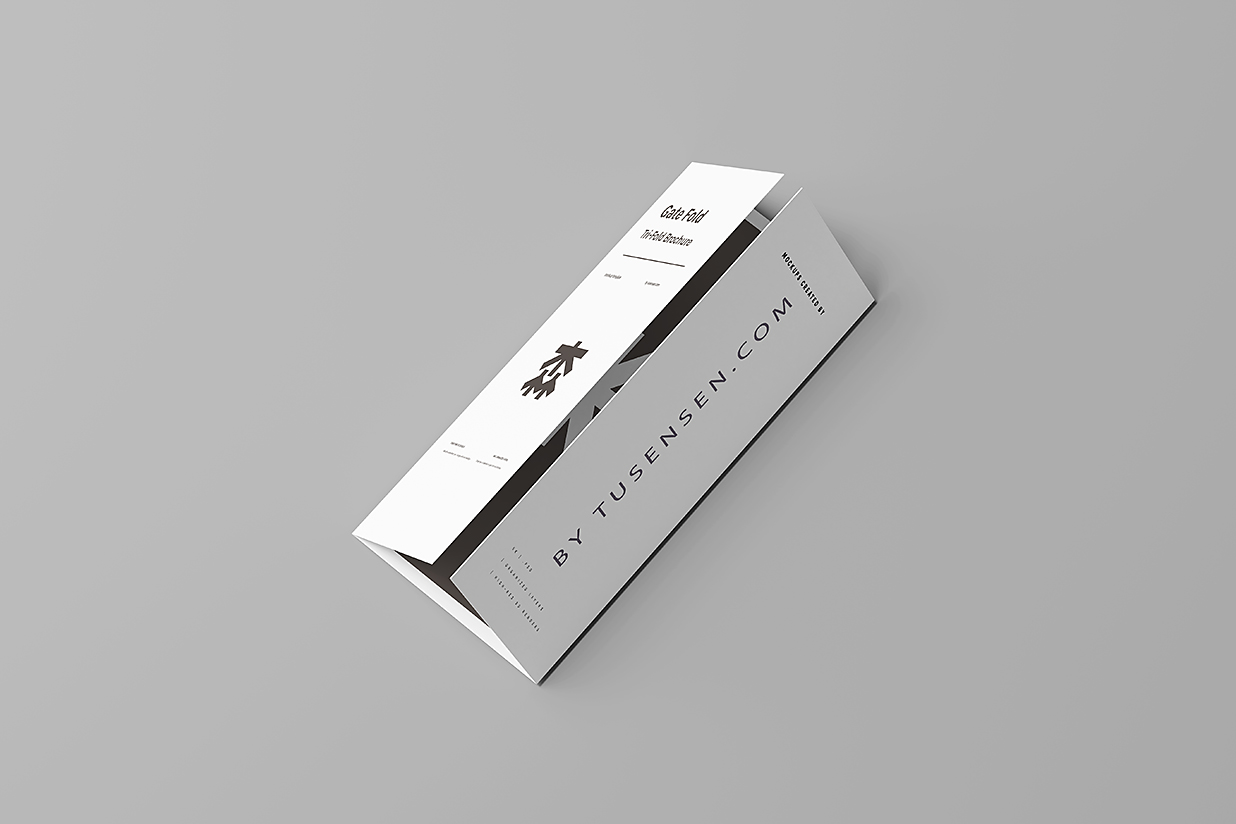 高质感折叠式三折页样机mockup8组插图3