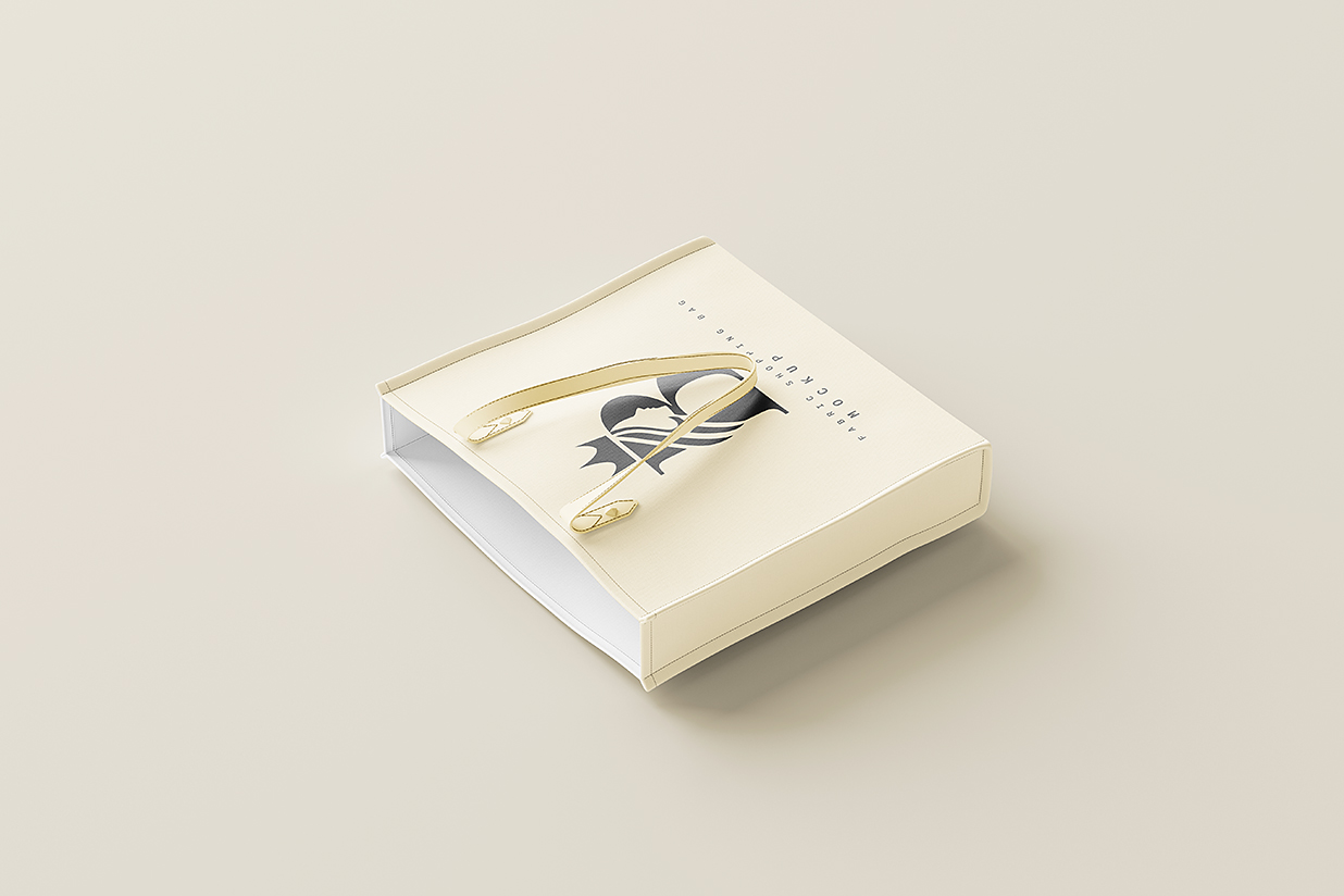 布质购物袋手提袋帆布袋样机mockup5组插图3