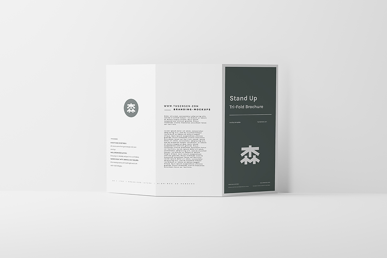 高质感三折页样机mockup5组插图4