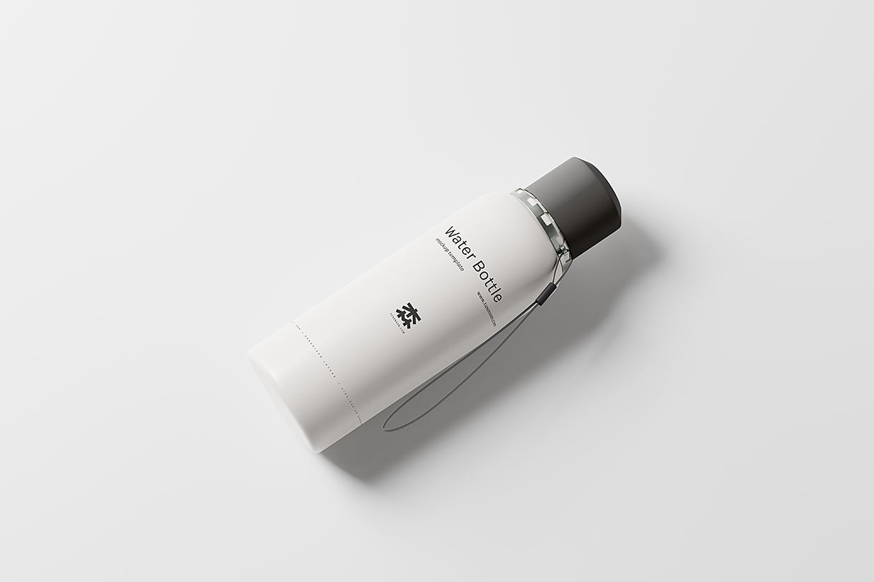 带挂绳的运动塑料水瓶水杯样机mockup8组插图5