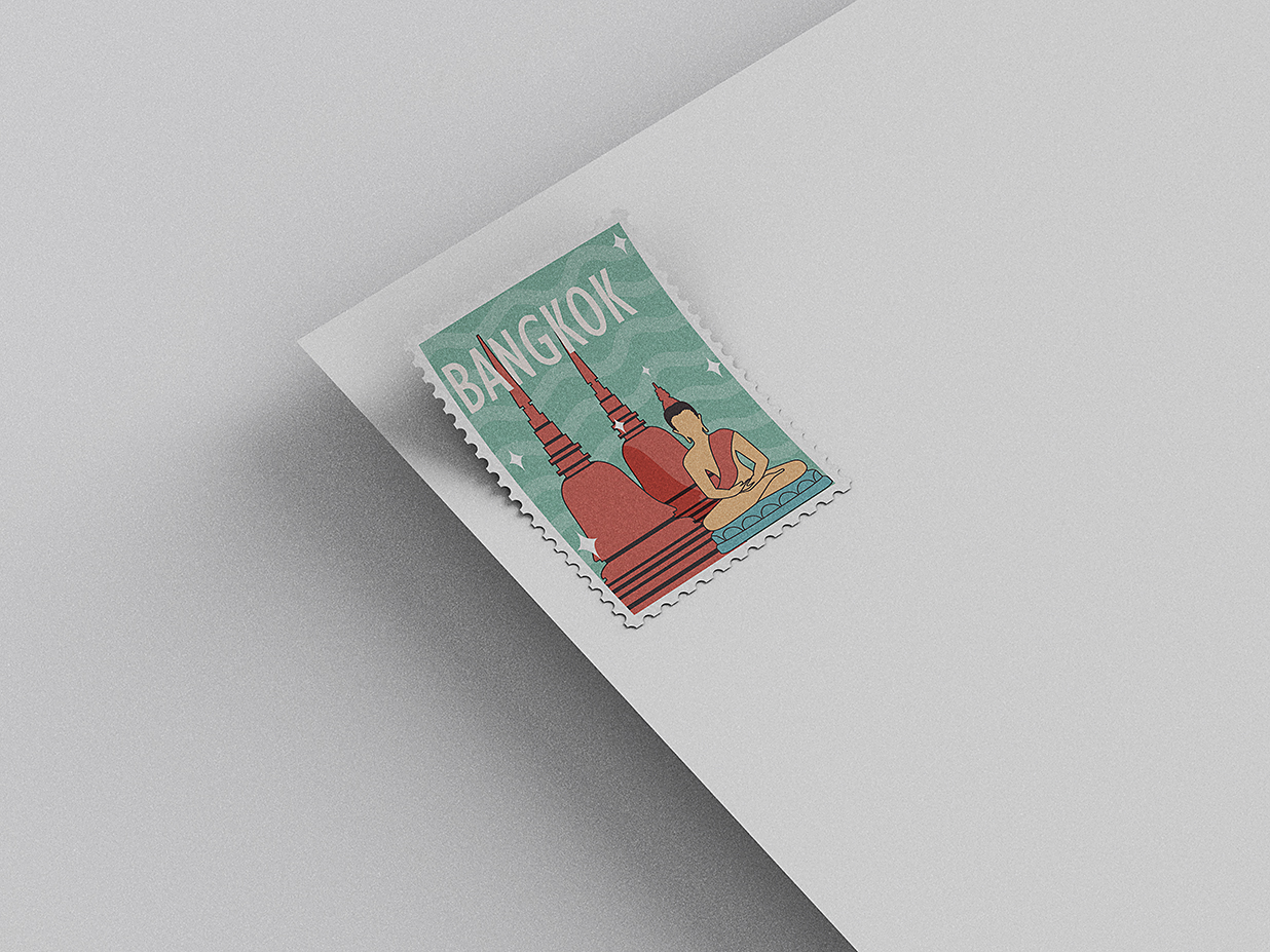 经典复古邮票样机mockup10组插图6