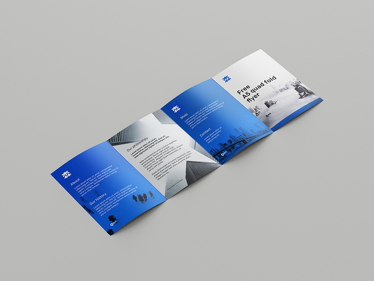 高质感折页四折页样机mockup6组插图
